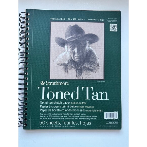 Strathmore 400 & 300 Series Sketch Pads Bundle - Toned Tan & Gray (50 Sheets) Ye - Picture 2 of 9